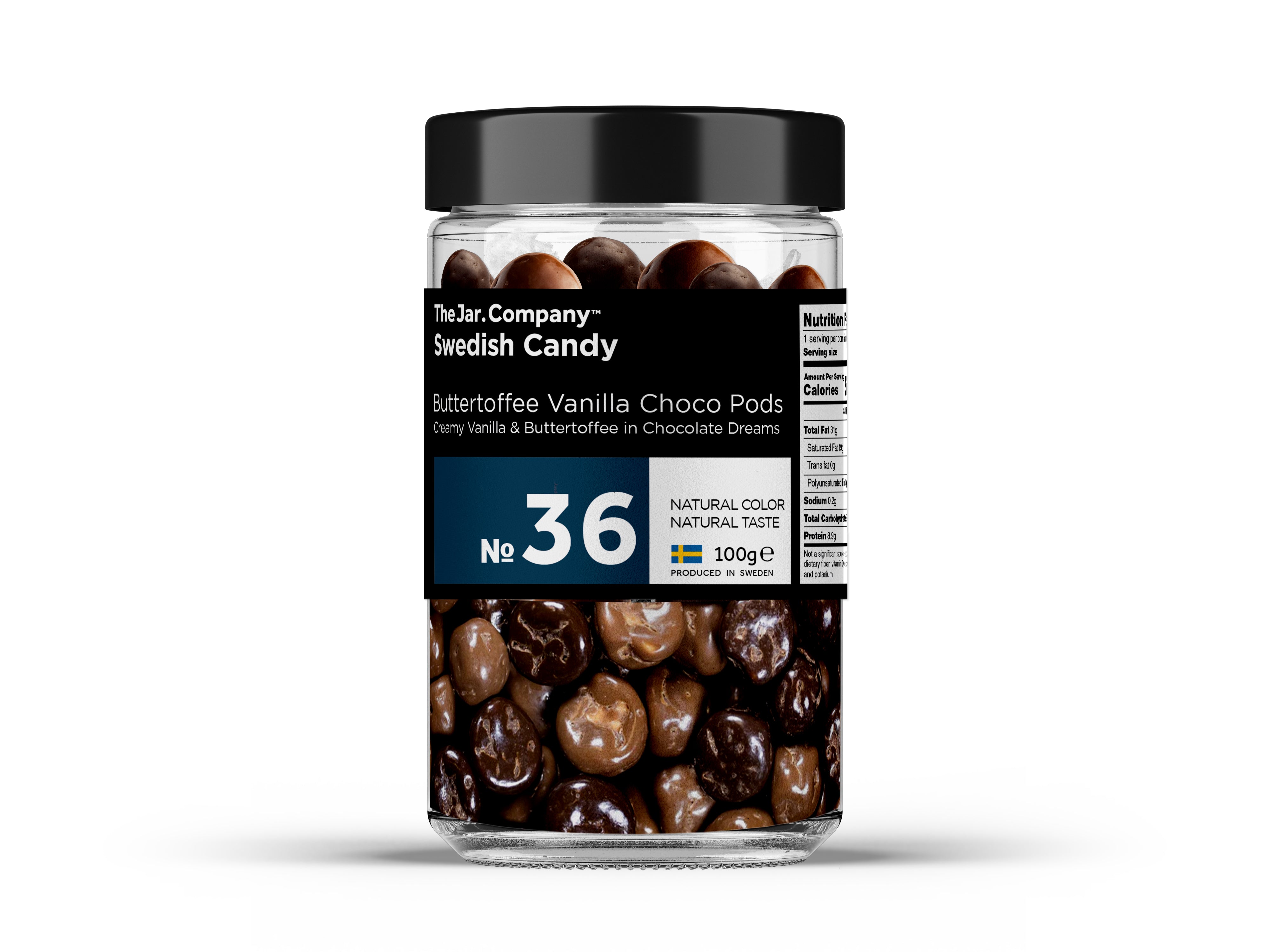 TheJar.Company - Swedish Candy - №36 - Buttertoffee Vanilla Chocolate Pods