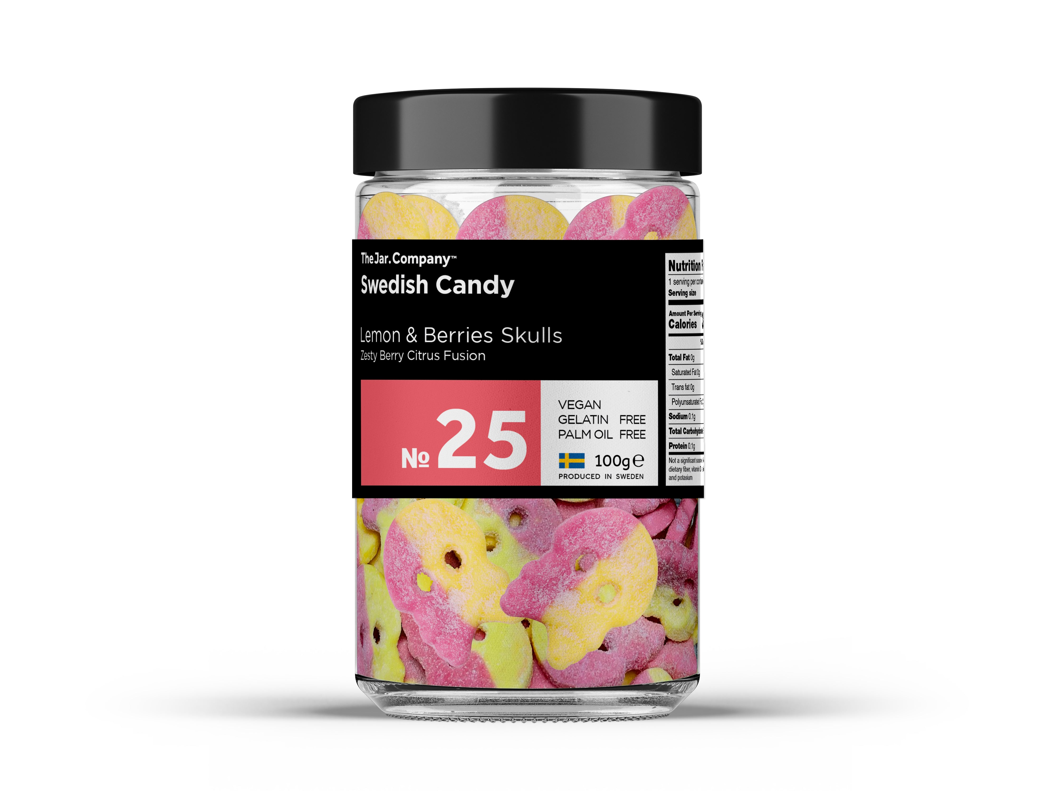 TheJar.Company | Swedish Candy - №25 - Lemon & Berries Skulls