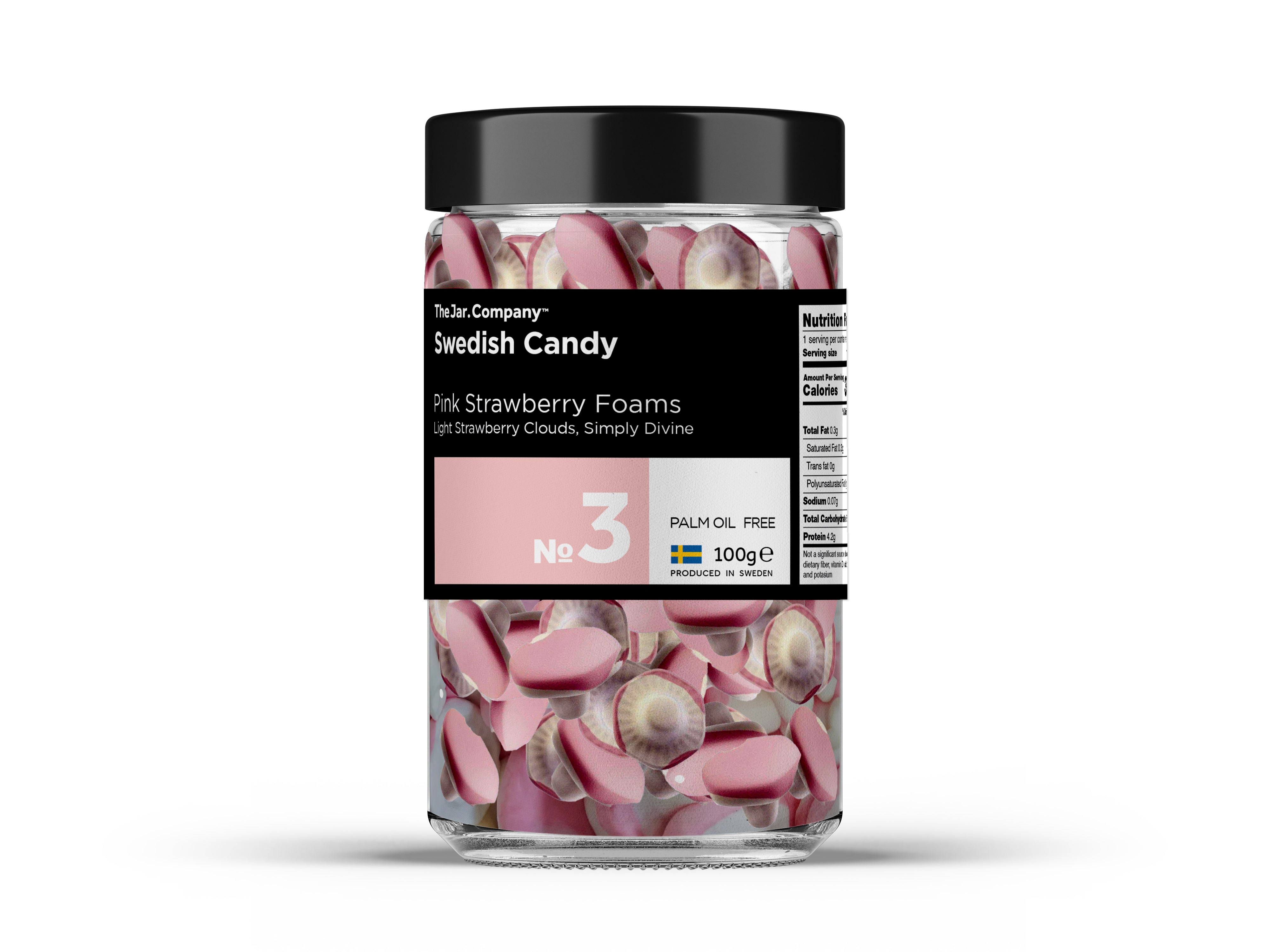 TheJar.Company | Swedish Candy - Pink Strawberry Foams